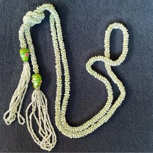 Vintage Flapper Beaded Rope Necklace - Glass Beads